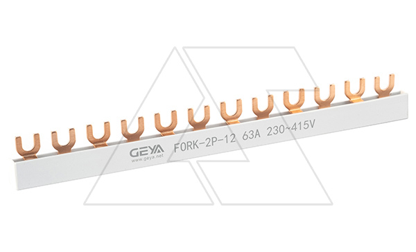 Шинка гребенчатая Fork 2P-12 на 6 авт. выкл. 2P, вилка,10мм2, 63A