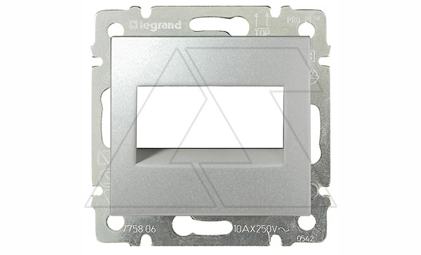 Valena - Кнопка с подсветкой и держателем этикетки, алюминий