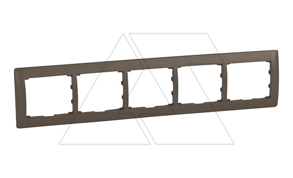 Galea Life - Рамка на 5 постов горизонтальная, Dark Bronze