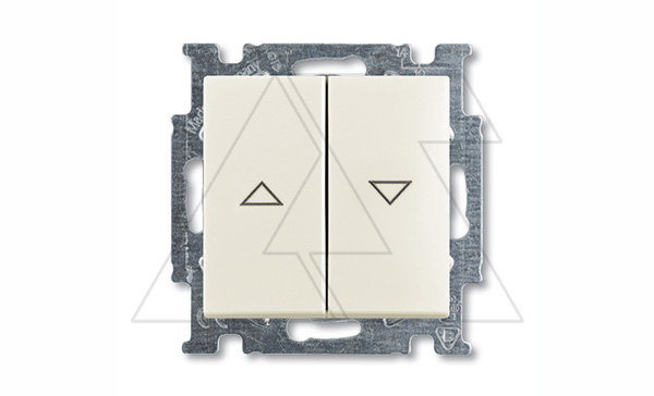 Basic 55 - Кнопка для управления рольставнями двойная (шале-белый)