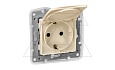 Etika - Розетка 2P+E нем. стд. с крышкой, со шторками IP44 (сл.кость), (снята с производства) от интернет-магазина amperkin.by