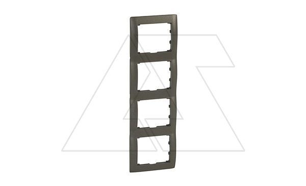 Galea Life - Рамка на 4 поста вертикальная, Dark Bronze