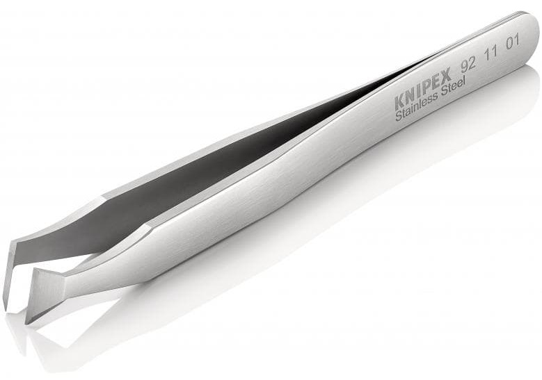 Пинцет прецизионный изогнутые губки под 55°, L-115 мм, нержавеющая сталь (KNIPEX)
