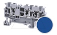 Клемма проходная CX4/3BU /6x70,5mm, пружинная, 3 присоед., 4(max 6)mm2, 32A, 1000V, синяя от интернет-магазина amperkin.by