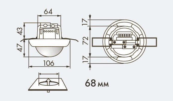 Датчик движения B.E.G. PD4N-1C-FC