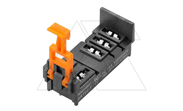 Цоколь SNC05-P1, 6A(300V), для печатных плат, 6 pin,  черный, для RNC, RSCA, RSCD