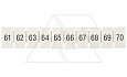 Маркировка клеммных модулей CA509/K5/H/61-70 для клемм 5mm, гориз. "61..70" (упак. 100шт.) от интернет-магазина amperkin.by