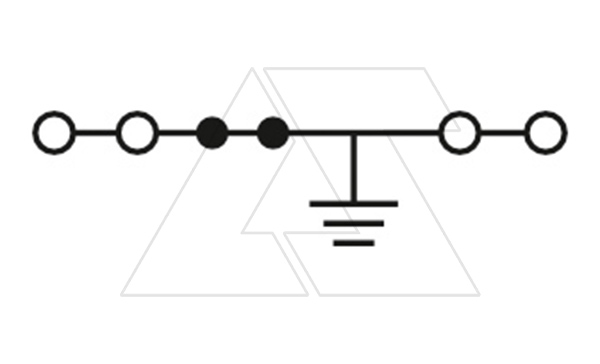 Клемма защитного проводника CXG4/4 /6x86,2mm, пружинная, 4 присоед., 4(max 6)mm2, желто-зеленая