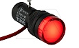 Индикатор светодиодный моноблочный AD16-16C, красный, LED 24VAC/DC, 16mm, IP50 от интернет-магазина amperkin.by