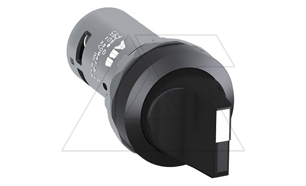 Переключатель C2SS1-10B-20, 2-х позиц., черный, 2NO (0-45), с фиксацией, IP66, пластик, 22mm