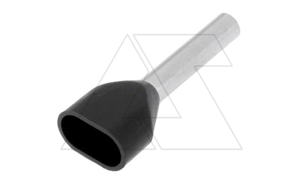 Каб. наконечник сдвоенный H6,0/25D ZH SW черный 2х6мм2, упаковка 100шт.