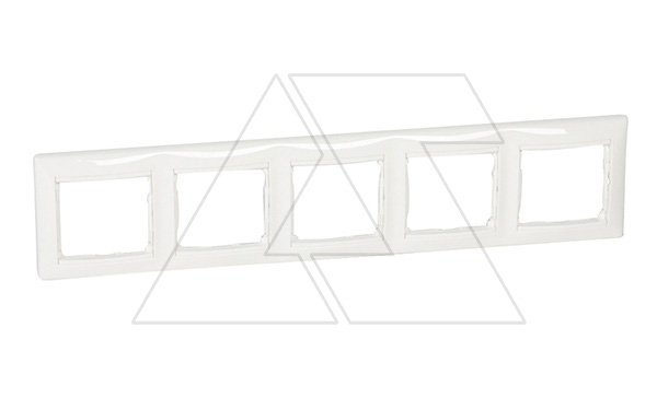 Valena - Рамка 5 постов верт/гориз, белая