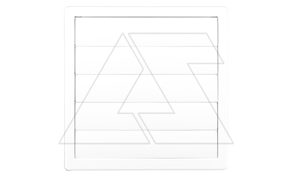 Решетка вентиляционная с жалюзи квадратная 170х170мм круглым выводом Ø100мм, пластик, белый