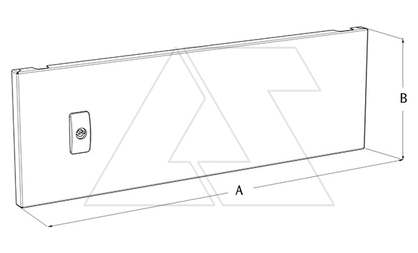 Дверь модульная глухая, В=600мм для щита Ш=600мм, RAL7035