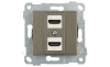 Rita - Розетка 2xHDMI, антрацит