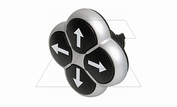 Кнопка счетверенная M22-D4-S-X7, IP66, без фиксации, 4 черные кнопки со стрелками