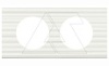 Celiane - Рамка 2 поста CORIAN белый рельеф от интернет-магазина amperkin.by