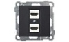 21 - Розетка 2xHDMI, черный мат от интернет-магазина amperkin.by