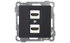 21 - Розетка 2xHDMI, черный мат
