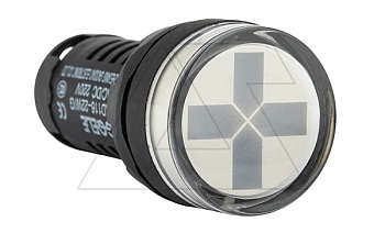 Указатель положения контактов AD116-22W, "крест" красный/зеленый, LED 220VAC/DC, IP50, 22mm