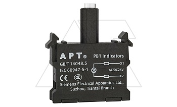 Блок индикатора, красный, LED, 24VAC/DC, монтаж на адаптер, для PB1 серии