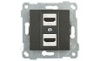 Rita - Розетка 2xHDMI, дымчатый от интернет-магазина amperkin.by