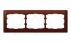 Galea Life - Рамка на 3 поста горизонтальная, Mahogany