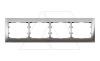 Galea Life - Рамка Metallic на 4 поста горизонтальная, Chrome