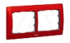 Galea Life - Рамка Metallic на 2 поста горизонтальная, Magic Red от интернет-магазина amperkin.by