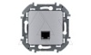 Inspiria - Розетка 1хRJ-45 UTP CAT6 (алюминий) от интернет-магазина amperkin.by