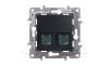 Etika - Розетка RJ11+RJ45 5E UTP (антрацит)