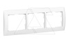 Galea Life - Рамка на 3 поста горизонтальная, White