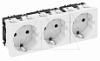 Розетка SKS-D0 RW3, 3х2P+E нем. ст., 16А, 250V ~, 0°, пруж. зажимы, защ. шторки, белый, поликарбонат от интернет-магазина amperkin.by