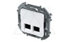 Inspiria - Розетка 2хRJ-45 UTP CAT5E (белый) от интернет-магазина amperkin.by