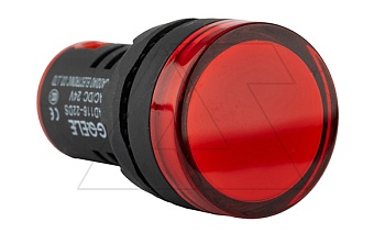 Индикатор светодиодный моноблочный AD116-22DS, красный, LED 220VAC/DC, IP65, 22mm