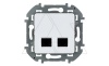 Inspiria - Розетка 2хRJ-45 UTP CAT5E (белый)