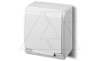 HERMES - Розетка 2P+E, 16A/250V, с крышкой, IP44, белый от интернет-магазина amperkin.by
