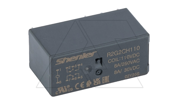 Реле R2G2CH110, 2CO, 8A(250VAC/30VDC), 110VDC,  растр. 5mm, IP50