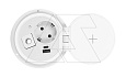 Блок розеточный встраиваемый d=80мм, 2хUSB Type A+C 5V 2,4A + 2P+E ,беспроводная зарядка, сменный модуль RJ/HDMI/USB, 3680вт, кабель 1,8м, белый от интернет-магазина amperkin.by