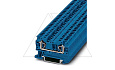 Клемма проходная ST 4 BU /6,2mm, пружинная, 2 присоед., 4(max 6)mm2, 32A, 800V, синяя от интернет-магазина amperkin.by