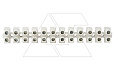 Клеммник T85 разрезаемый, 12шт, 41A 6mm², 450VAC, GWT850, полипропилен, белый, CONNECTO от интернет-магазина amperkin.by