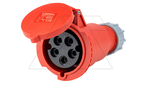 Разъем пром. силовой CEE кабельный, гнездо, 32A, 3P+N+E 6h, 346_415VAC 50/60Hz, IP44, серия Hexie