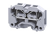 Мини-клемма проходная модульная CM2.5S /6x30mm, монтаж на панель, пружинная, 2 присоед., 2,5(max 4)mm2, 24A, 500V, серая от интернет-магазина amperkin.by