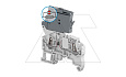 Клемма ZK2.5-SF-R1/8 пружинная, для предохранителей 5х20(25)мм, 6,3А, 250В, с индикатором 24-110В AC/DC, серый от интернет-магазина amperkin.by