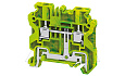 Клемма защитного проводника CYG4 /6x50mm, винтовая, 2 присоед., 4(max 6)mm2, желто-зеленая от интернет-магазина amperkin.by