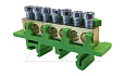 Клеммник Morek для заземления PE7  7x1,5_16mm² Cu, 63A, 690V, зеленый, на DIN-рейку (стикерованный) от интернет-магазина amperkin.by