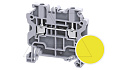 Клемма проходная CY2.5Y /5x50mm, винтовая, 2 присоед., 2,5(max 4)mm2, 24A, 1000V, желтая от интернет-магазина amperkin.by