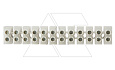 Клеммник T85 разрезаемый, 12шт, 25A 2.5mm², 250VAC, GWT850, полипропилен, белый, CONNECTO от интернет-магазина amperkin.by