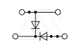 Клемма двухъярусная UTTB 2,5-2DIO/O-UL/UR-UL /5,2mm, винтовая, 2 диода 1N 4007, 4 присоед., 2,5(max 4)mm2, 24A, 500V, серая от интернет-магазина amperkin.by