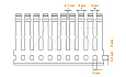 Перфокороб KKD 2540, органайзер для шкафов, 25x40х2000мм (ШxВхД), RAL 7030, серый от интернет-магазина amperkin.by